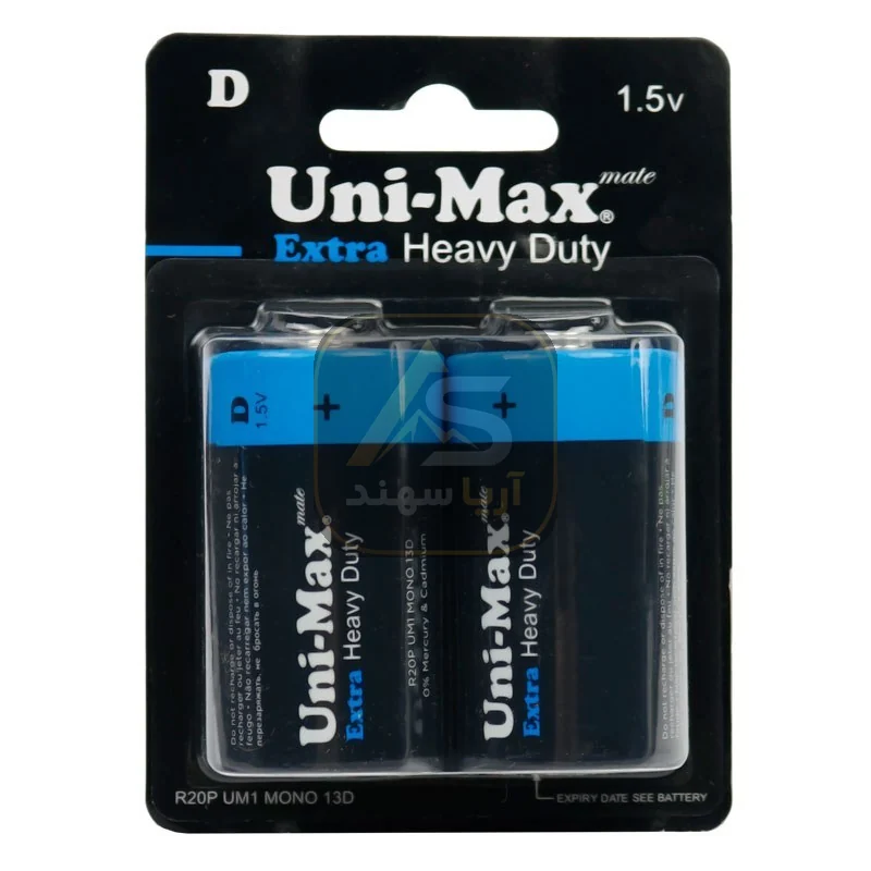 باتری قلمی بزرگ 2عددی Uni Max مدل Extra Heavy Duty - فروشگاه آریا سهند